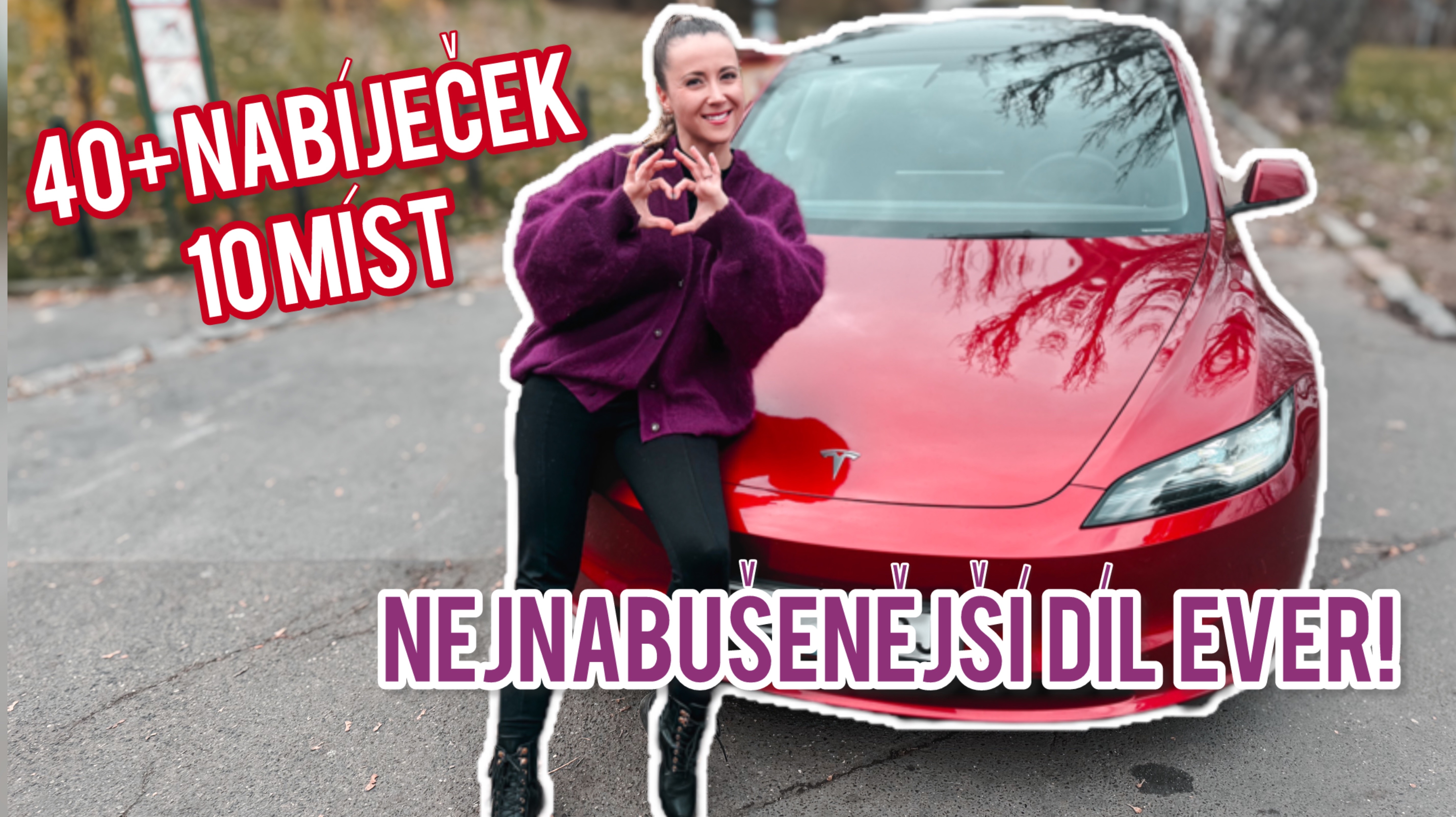 elektromobil tesla model 3 žena
